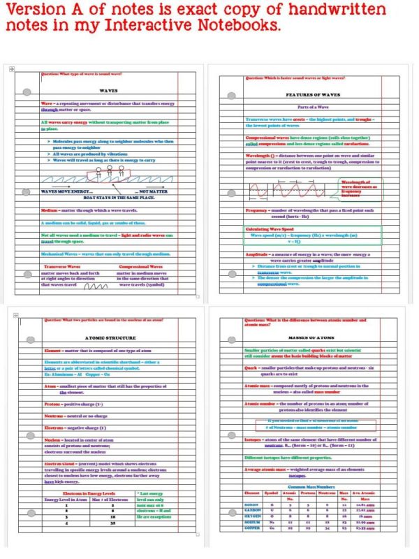 2381059 Page 3 600x800 - Physical Science Curriculum - Notes, PowerPoint & Chapter Tests ~EDITABLE Bundle