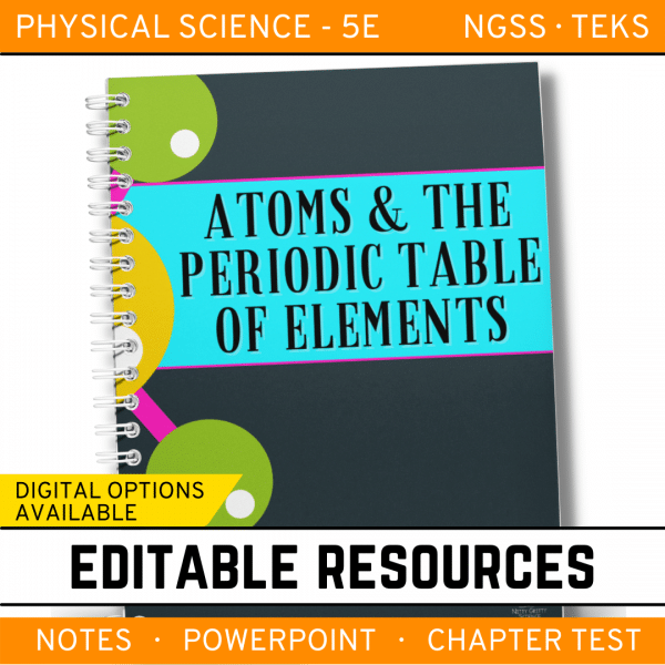 6 5 600x600 - Atoms and the Periodic Table: PS Notes, PowerPoint & Test ~ EDITABLE