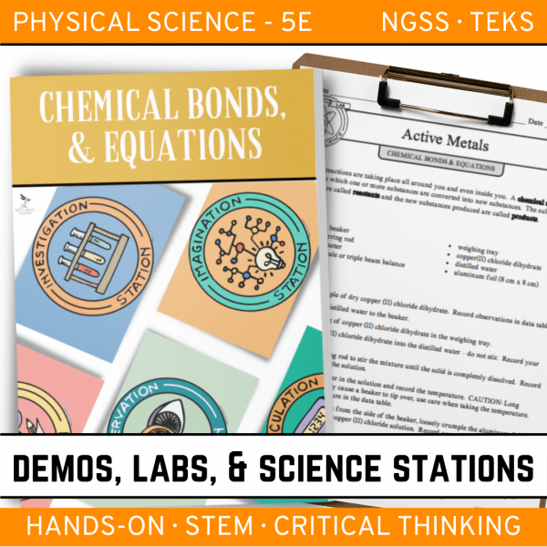 Intro to Earth Science 3 4 600x600 - CHEMICAL BONDS AND EQUATIONS - Demos, Labs and Science Stations