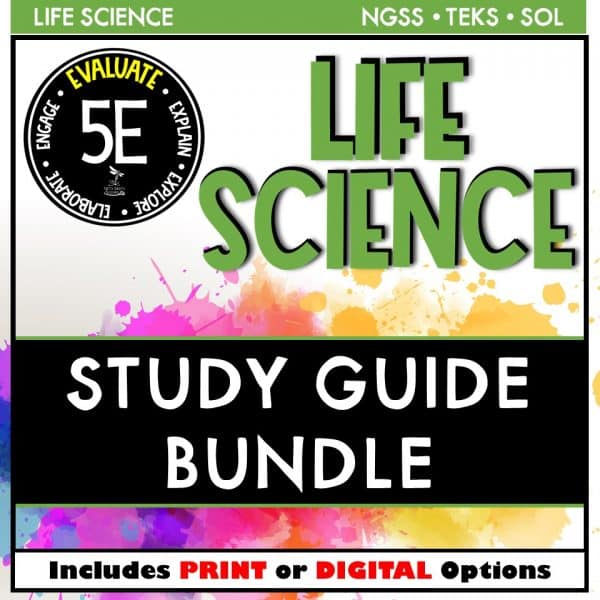 Slide9 5 600x600 - LIFE SCIENCE STUDY GUIDE BUNDLE - 5E / DISTANCE LEARNING
