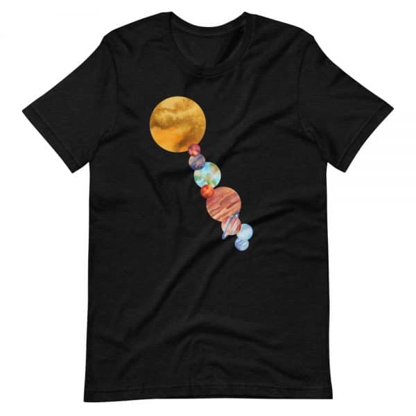 unisex staple t shirt black heather front 610d6f928988b 600x600 - Watercolor Planets